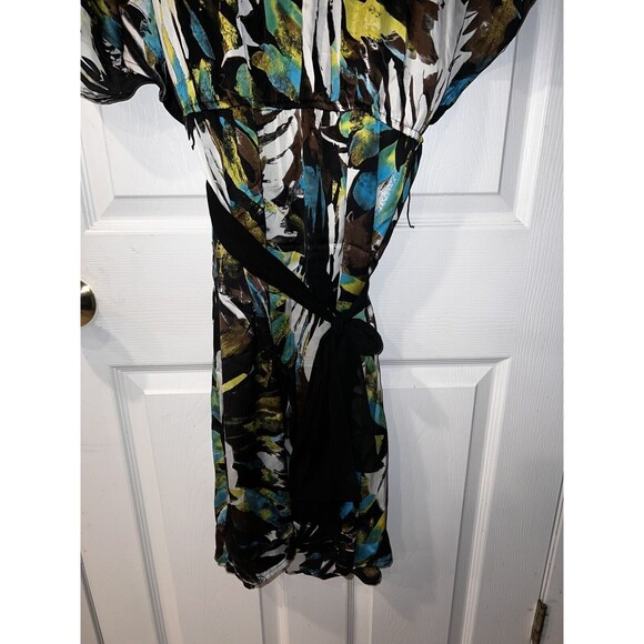 Jonathan Martin dress 12 flowy angel wing tropical belted Y2k Fairy Romantic New - Picture 2 of 12